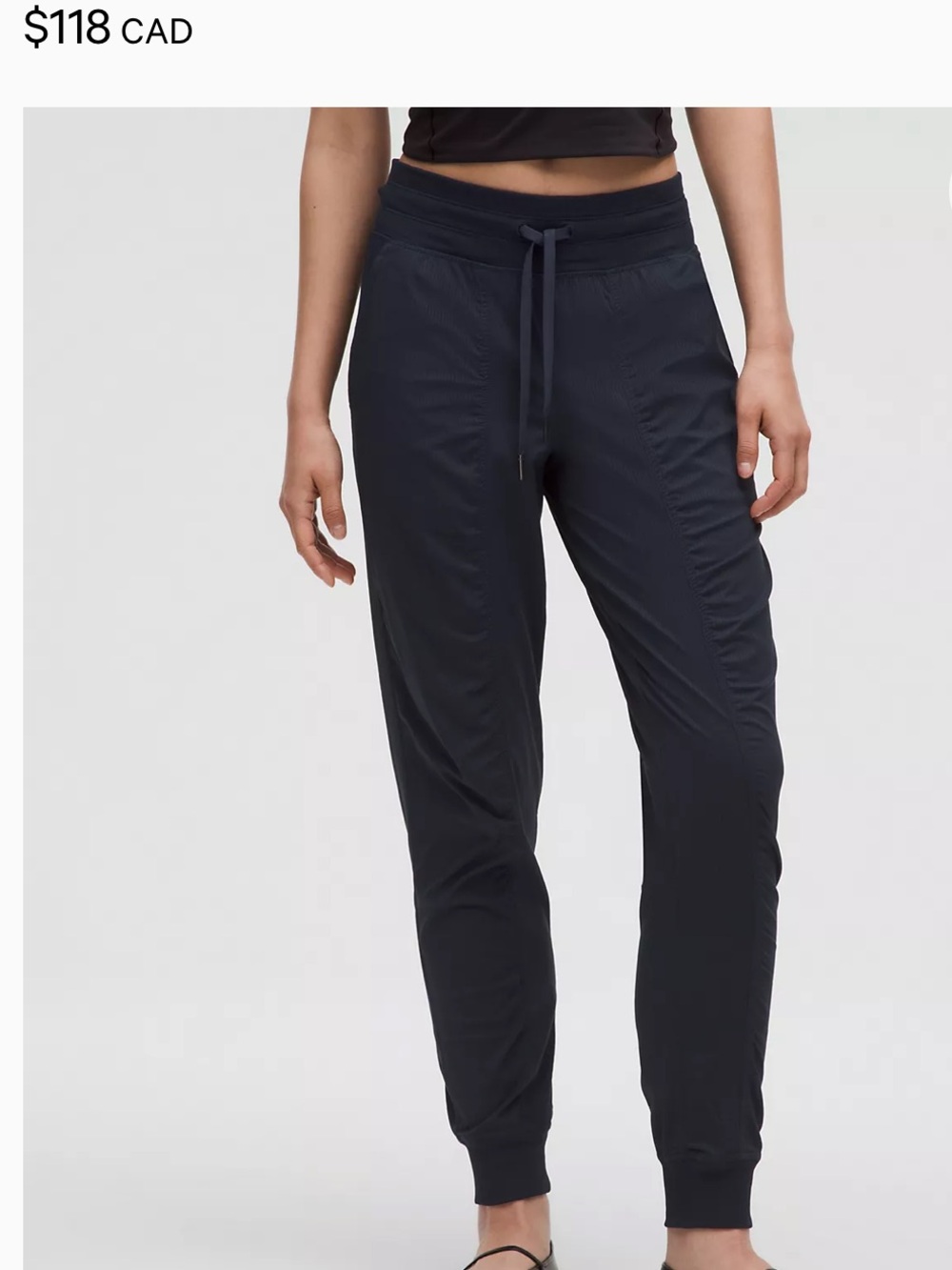 NWOT lululemon Black Studio pants athletica Drawstring Jogger Pants
